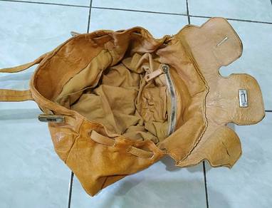 Full leather brown shoulder bag (genuine leather