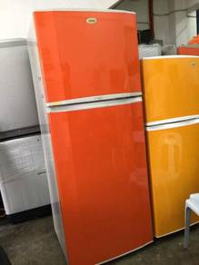 Samsung Orange 2 doors Fridge Peti Sejuk Ais