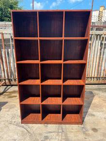 4x7ft 15 Compartments Rack Shelves Cabinet Bookcas