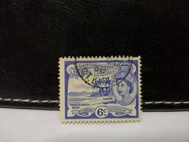 1954 St Christopher Nevis Anguilla Stamp Beach