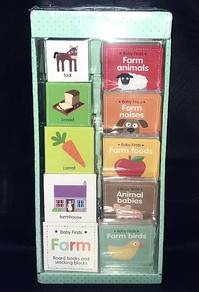 BABY FIRSTS FARM BOARD BOOKS & STACKING Blocks