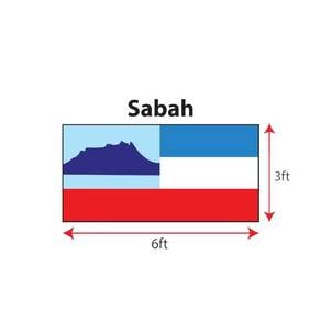 Bendera Sabah (Polymesh) 3 x 6ft