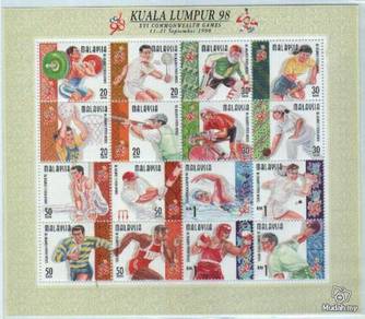 Miniature Sheet Commonwealth Games Malaysia 1998
