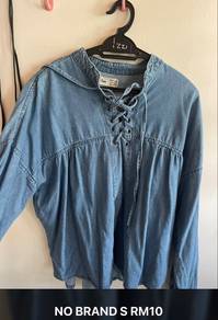 tops jeans light blue