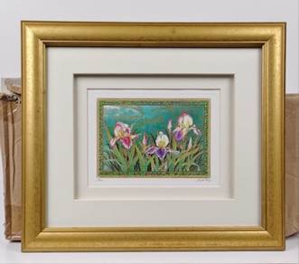 Framed Art Print By Joseph Wong - Blooming Irises