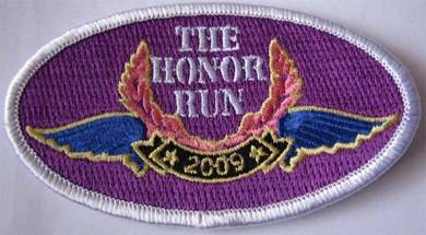 The Honor Run 2009 EMBROIDERED Patch