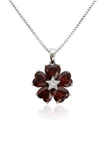 750 Chain WITH DIAMOND AND GARNET (EC00128WGC)