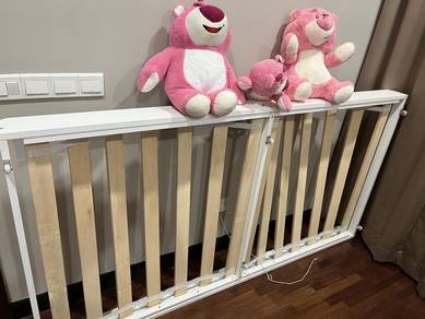 white single bed frame