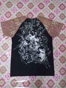 sukajan ikan koi raglan style tshirt
