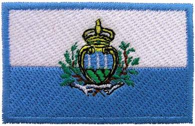 San Marino Country Flag EMBROIDERED Patch