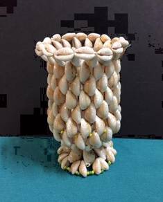 Beautiful Seashell Vase - 5 1/2 inches Tall (New)