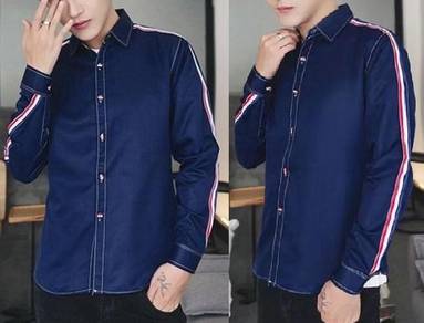 5066 Stylish Formal Dark Blue Long Sleeved Shirt