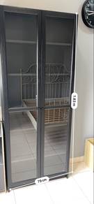 IKEA BILLY OXBERG Bookcase Black Glass Door