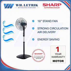 Sharp 16" Stand Fan - Grey Color