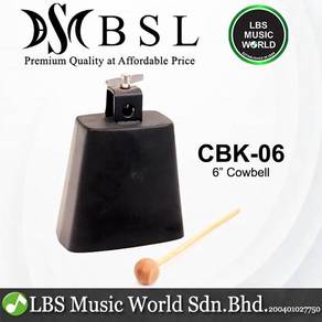 BSL CBK-06 Cowbell 6" Iron Black (CBK06) This cow
