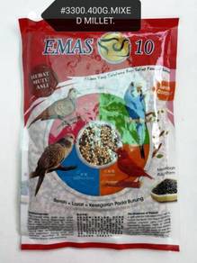 Emas10 Mix Millet Bird Food Makanan Burung 400g