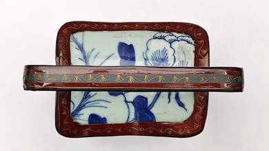 Vintage Chinese Lacquer stacking Box, three tier S