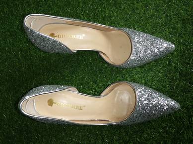 Silver Shining High-Heel Shoes