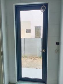 37) Pintu Swing - Kaca-Aluminium