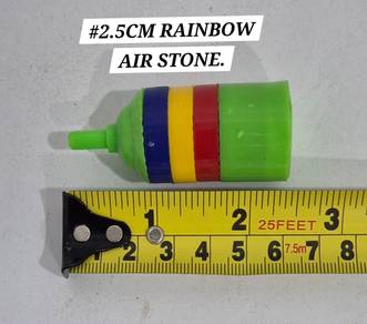 Rainbow Air Stone 2.5cm Fish Aquarium Ikan Udara