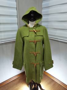MARGARET HOWELL designer wool long jacket olive M