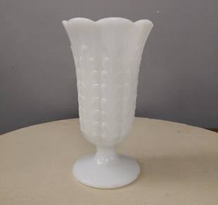 E.O.Brody pedestal milk glass vase