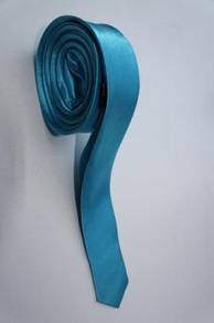 SLIM JT3 Blue Turquoise Top Quality Solid Neck Tie