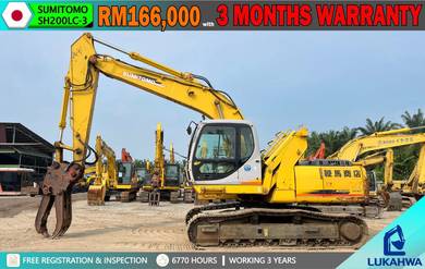 [JAPAN IMPORTED]Sumitomo SH200LC-3 Mesin Excavator