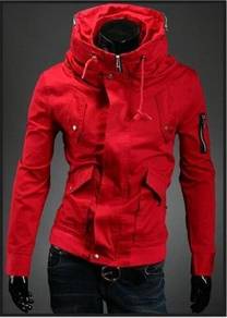 F9197 Military Red Hiking Coat Army Sweater Jacket