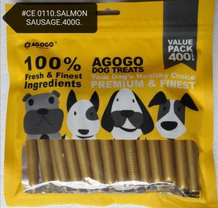 Agogo Salmon Sausage 400gram Snack Food Dog Treat