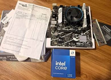 CPU intel I5-12400F, RAM CORSAIR RGB, MOTHERBOARD