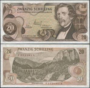 AUSTRIA 20 Schilling 1967 - P142  ef