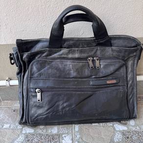 Tumi Briefcase Leather Alpha Expandable Organizer