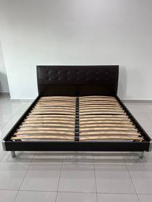 Solid wood king size bed frame