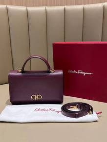 Salvatore Ferragamo Gancini Flap Top Handle Bag