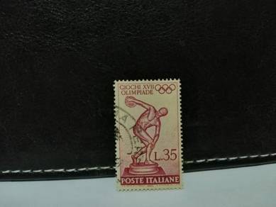 1960 Italy Stamp Sculpture Discobulus Olympic