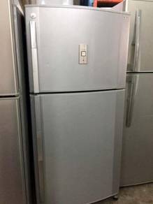 Freezer 2 Doors Sharp Refrigerator Fridge Peti Ais