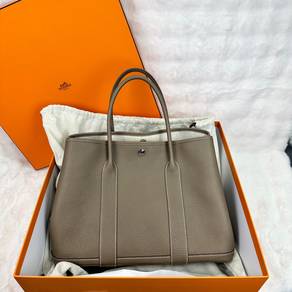 Authentic Hermes Garden Party 36 Etoupe Bag