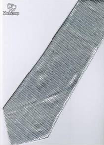 Silver Blinking Solid Glitter Thai Silk Neck Tie
