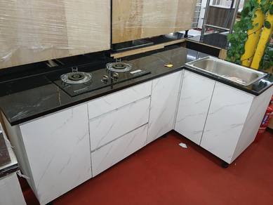 kabinet dapur + sinki L sheap 