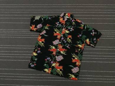 Rare japan hawaii button up shirt traditional