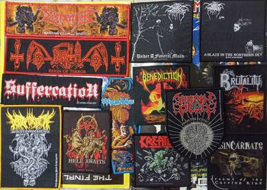 Metal patches woven