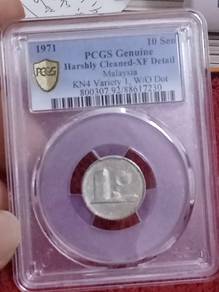 1971 10 cents variety 1 Pcgs gunuine