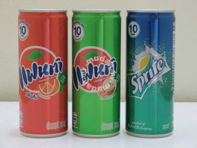 Fanta Sprite Thailand 240ml Empty Can
