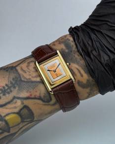 24x31mm 1980s LM Cartier Tank Vermeil Must De
