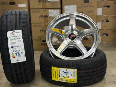 Sport Rim Baru 16 GramLights Rays 57CR siap Tayar