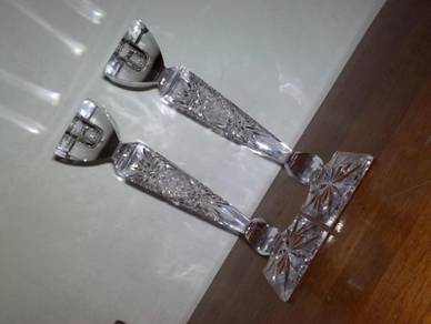 2 crystal candle holder lilin kristal