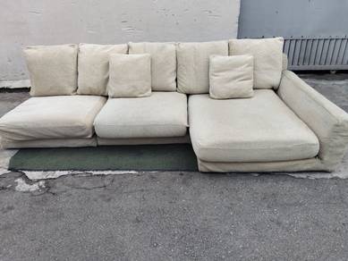 YE03L Kerusi 4 Seater 10 Feet L Shape Sofa Fabric
