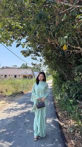 (RENT) qiszar mint green kurung