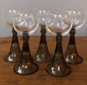 Vintage Sasaki glass footed glass cup